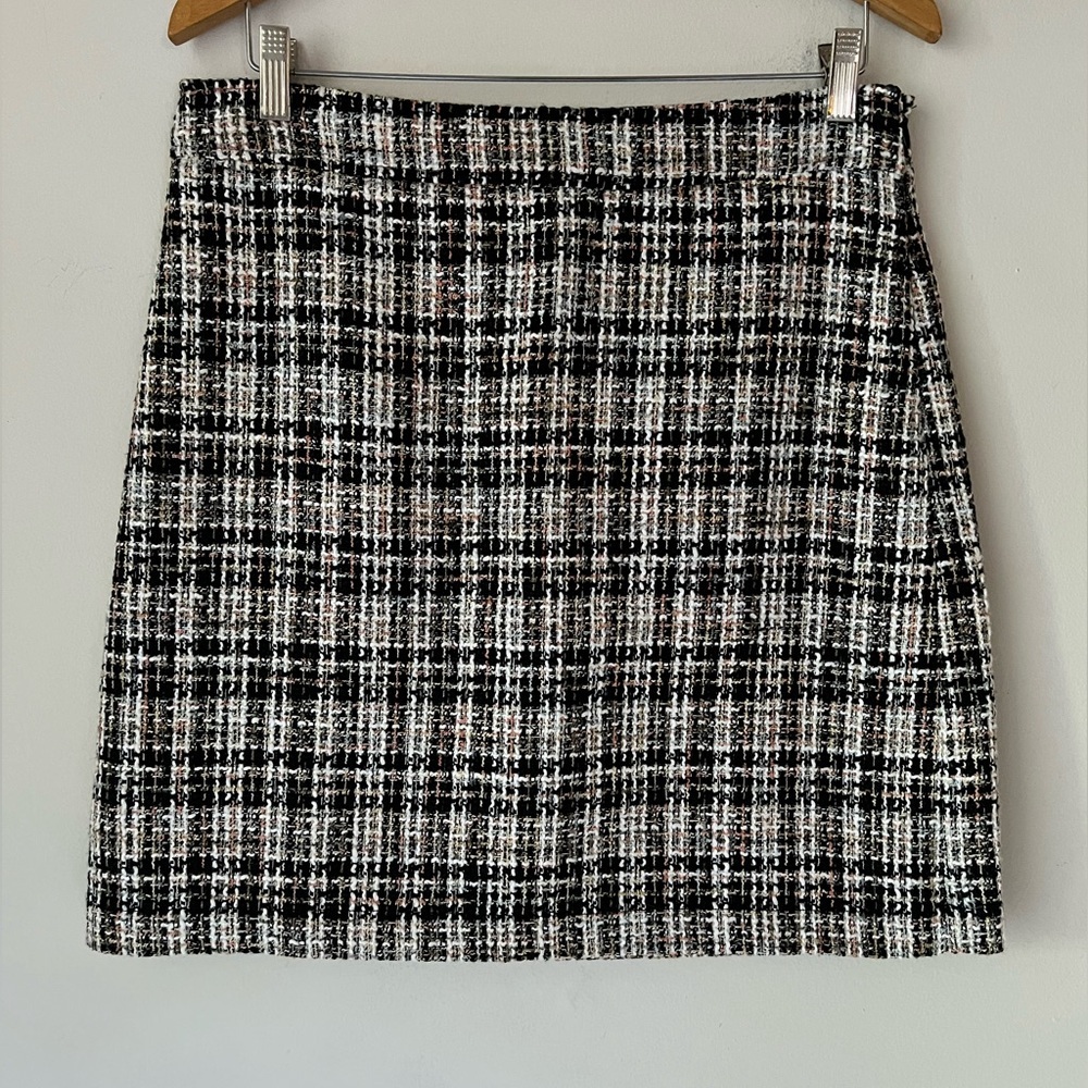 LOFT Tweed Mini Skirt. Sz 8T - Picture 3 of 11